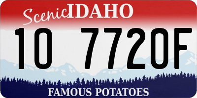 ID license plate 1O7720F