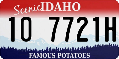 ID license plate 1O7721H
