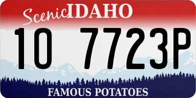 ID license plate 1O7723P