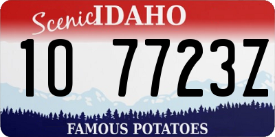 ID license plate 1O7723Z