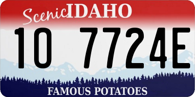 ID license plate 1O7724E