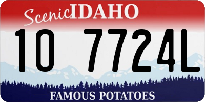 ID license plate 1O7724L