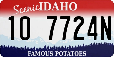 ID license plate 1O7724N