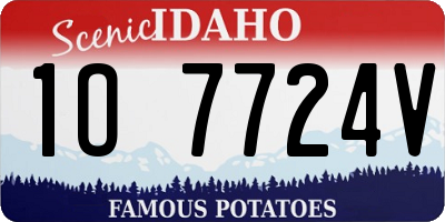 ID license plate 1O7724V