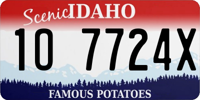 ID license plate 1O7724X