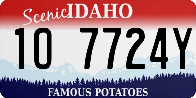 ID license plate 1O7724Y
