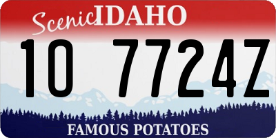 ID license plate 1O7724Z