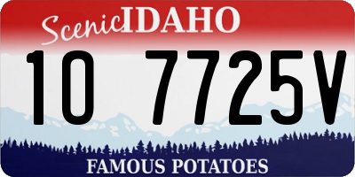 ID license plate 1O7725V