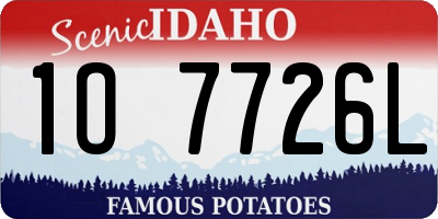 ID license plate 1O7726L