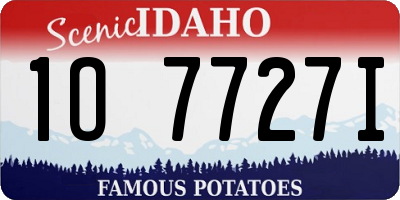 ID license plate 1O7727I