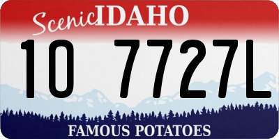 ID license plate 1O7727L
