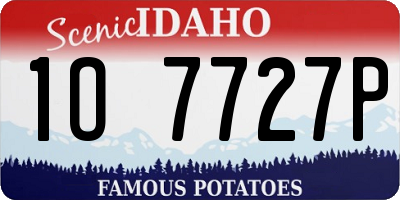 ID license plate 1O7727P