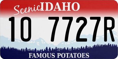 ID license plate 1O7727R