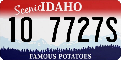 ID license plate 1O7727S