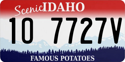 ID license plate 1O7727V