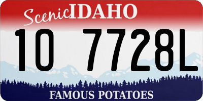 ID license plate 1O7728L