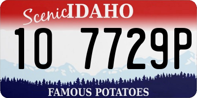 ID license plate 1O7729P