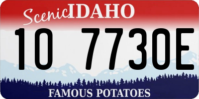 ID license plate 1O7730E