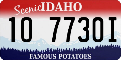 ID license plate 1O7730I