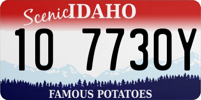 ID license plate 1O7730Y