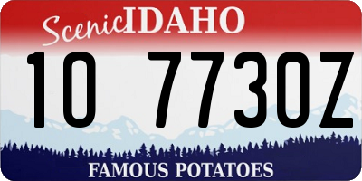 ID license plate 1O7730Z
