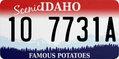 ID license plate 1O7731A