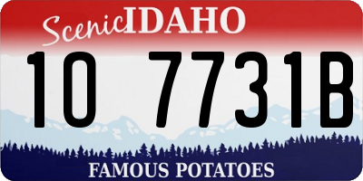 ID license plate 1O7731B