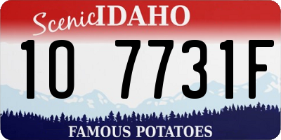 ID license plate 1O7731F