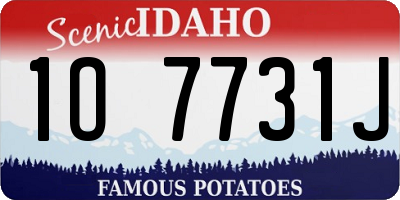 ID license plate 1O7731J