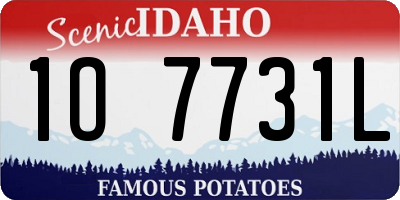 ID license plate 1O7731L