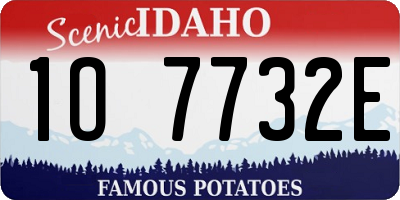 ID license plate 1O7732E
