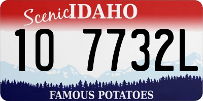 ID license plate 1O7732L