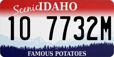 ID license plate 1O7732M