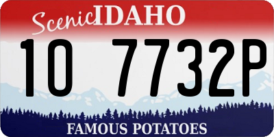 ID license plate 1O7732P