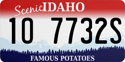 ID license plate 1O7732S