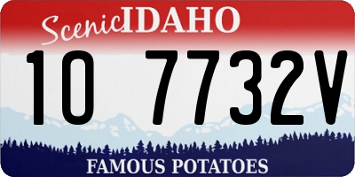 ID license plate 1O7732V