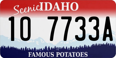 ID license plate 1O7733A