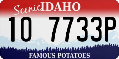ID license plate 1O7733P