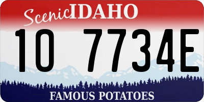 ID license plate 1O7734E