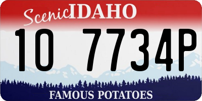 ID license plate 1O7734P