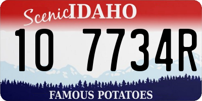 ID license plate 1O7734R
