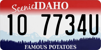 ID license plate 1O7734U