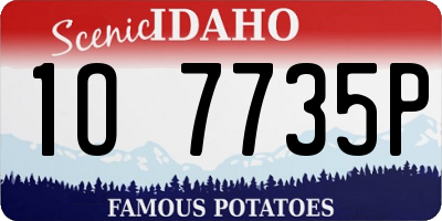 ID license plate 1O7735P