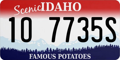 ID license plate 1O7735S