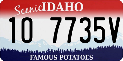 ID license plate 1O7735V
