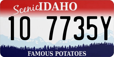 ID license plate 1O7735Y