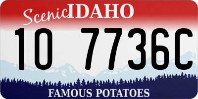 ID license plate 1O7736C