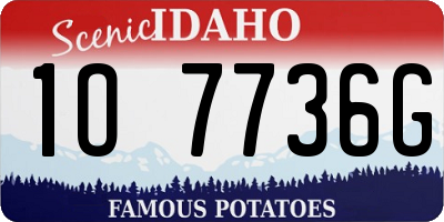 ID license plate 1O7736G
