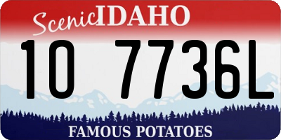ID license plate 1O7736L