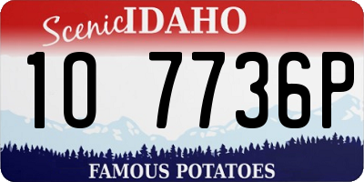 ID license plate 1O7736P
